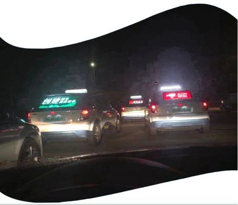 V140° Görme açısı Yüksek Şeffaf Reklam LED Ekranı Taksi Arabası Otobüs Arka Pencere