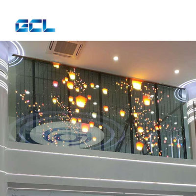 IP42 derecelendirilmiş P4mm Sabit Montaj Tanımlı Binalar İçin Şeffaf LED Ekran