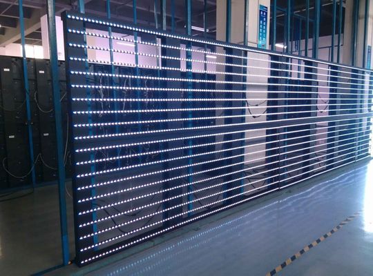 Windows Şeffaf LED Ekranı 1000mm Panel Boyutu LED Mesh Ekranı 32768 Nokta/M2 Piksel yoğunluğu