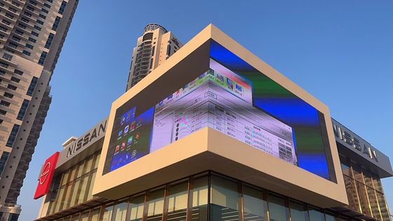 Tam Renkli P25-31.25mm Izgara Açık LED Ekranı Dış Reklamlar için IP65 500*1000mm Yüksek Parlaklık