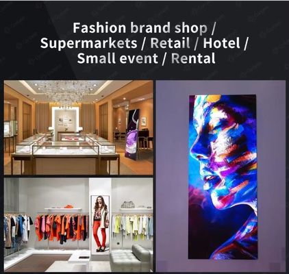 45 mm kalınlığındaki süper ince LED poster 640*1920mm P1.25 P1.538 P1.82 P2 P2.5