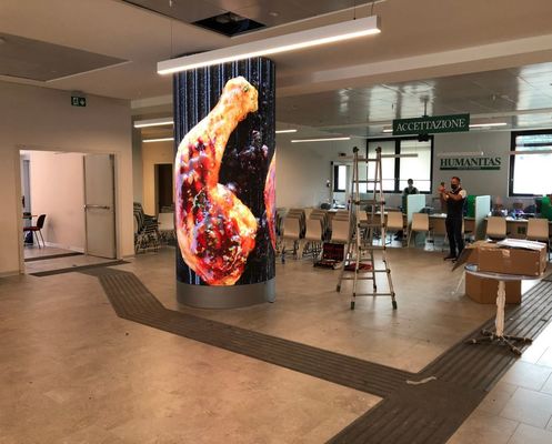 Kişiselleştirilmiş Tam Renkli Silindrik LED Ekranı P1.8mm İç Kapalı Panel Boyutu 240*120mm
