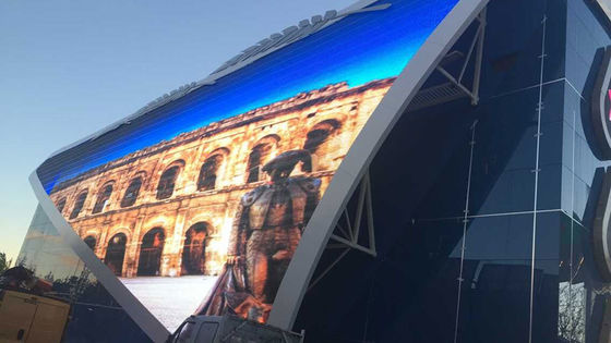 P25-31.25 Dışarıda LED Ekran Şeffaf LED Video Duvarı Çin'de Fiyat
