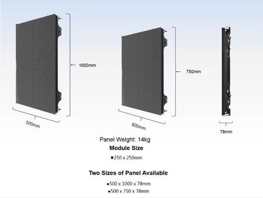 Gstar-II Serisi 500*750mm İç Mekan Kiralık LED Ekran Sabit Kurulum P1.5 P1.953mm Çeşitli Şekiller