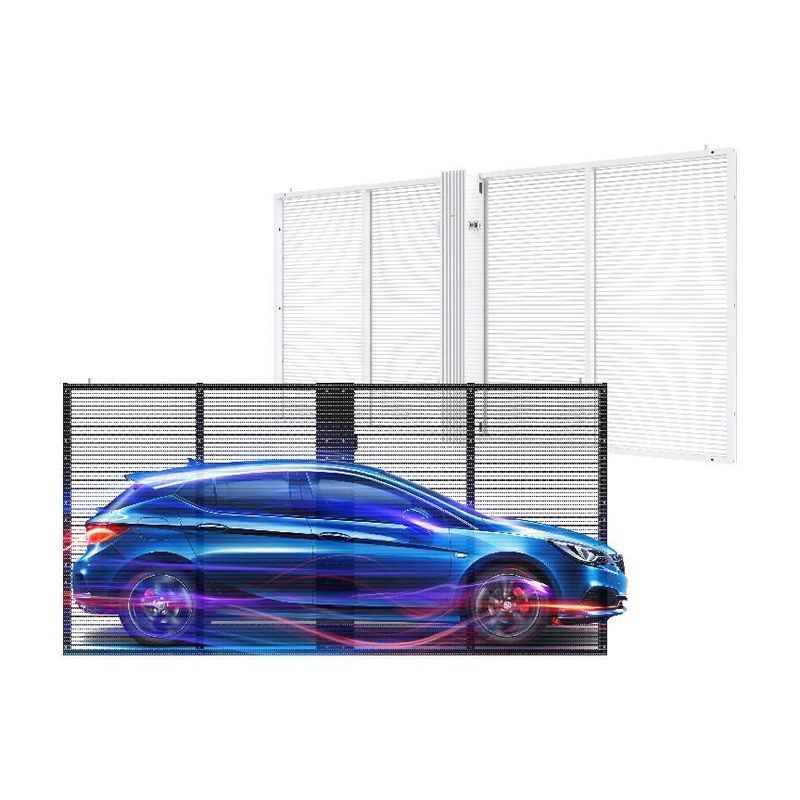İç mekan P3.9 Yüksek Şeffaflık Ultra İnce Şeffaf LED Ekran Müzik Video Duvarı
