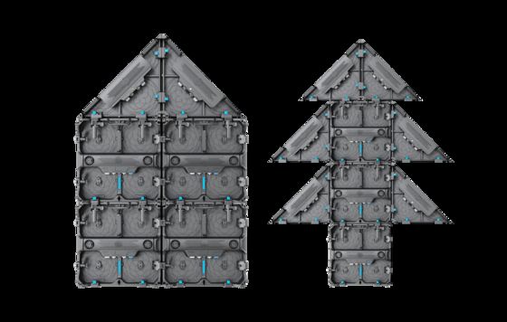 Bar sahneleri için kalp ve Noel ağacı şeklinde ekranlar kiralamak, P1.9mm ve P2.6mm'lik piksel alanları ile.