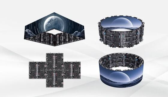 İyi bir fiyat. İç Mekan Dış Mekan P1.9mm P2.6mm LED Video Duvar Kiralama ve Sanal Üretim Kavisli Tasarım Esnekliğine Sahip LED Duvar çevrimiçi